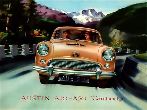 1956 Austin A40 A50 Cambridge Brochure Canada Austin Cars British