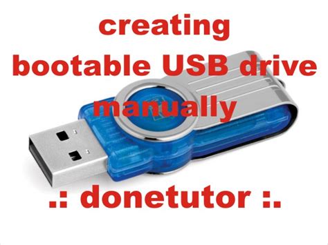How To Create A Bootable Usb Drive Without Using Any Software Donetutor