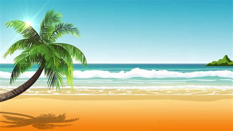 Hippie Bus Surfing Beach Summer Wave Graphics Animation