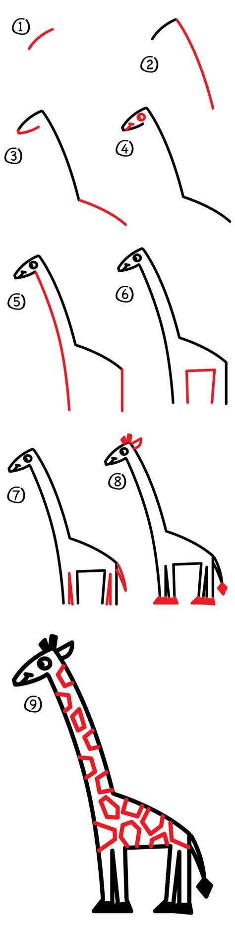 How To Draw A Giraffe Art For Kids Hub