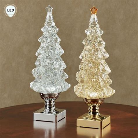Christmas Tree Led Lighted Glitter Swirl Table Accent