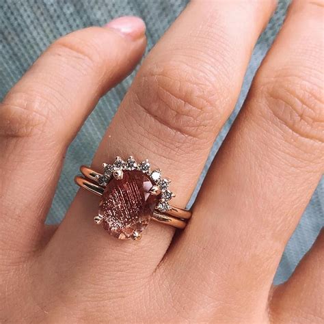 75 Unique Engagement Rings With Glamorous Charm Sunstone Engagement Ring Beautiful Engagement