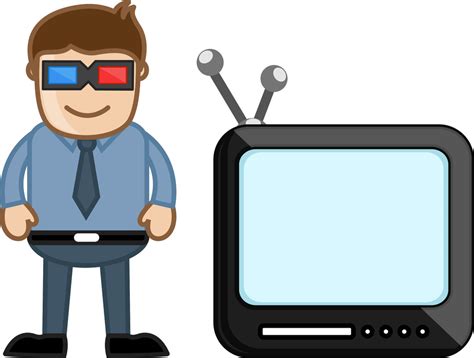 3d Smart Tv Business Cartoons Vectors Royalty Free Stock Image