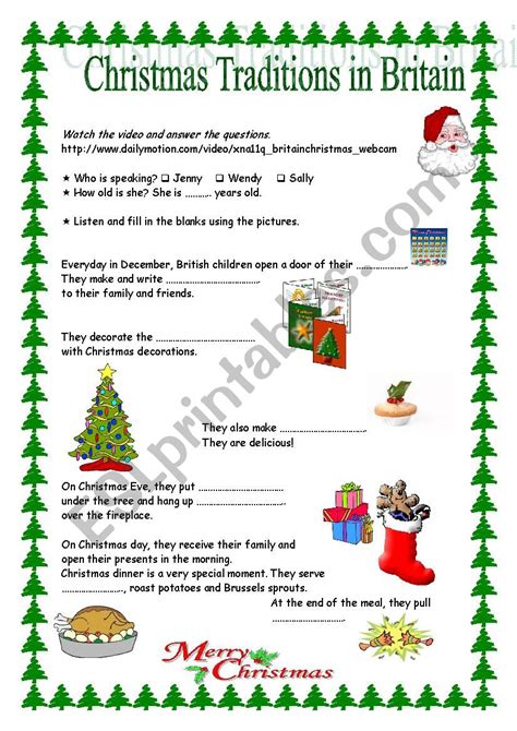 English Teaching Worksheets Holidays And Traditions Gambaran
