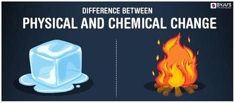 Difference Between Physical And Chemical Change With Examples