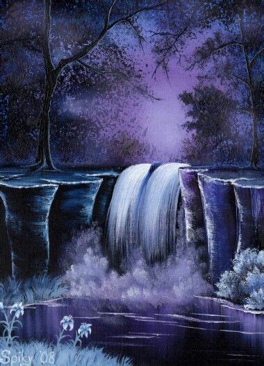 Waterfall Scene Waterfall Paintings Landscape Art Canvas Art