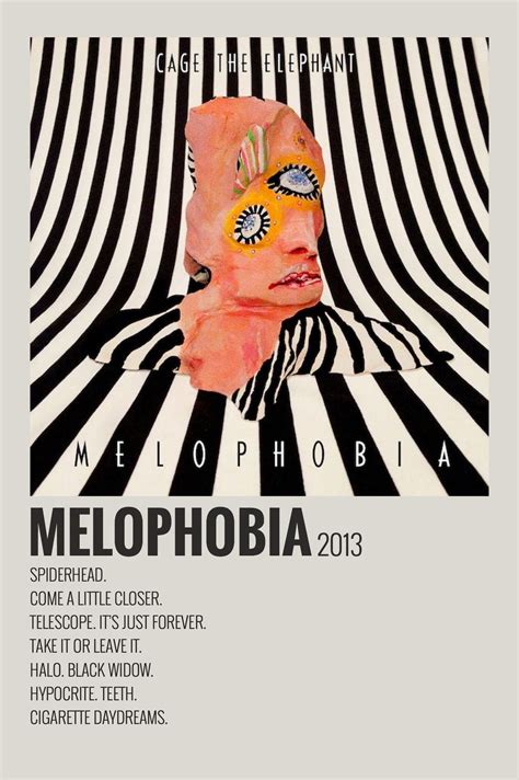 Alternative Minimalist Music Album Polaroid Poster Melophobia By Cage The Elephant 2013 Cage