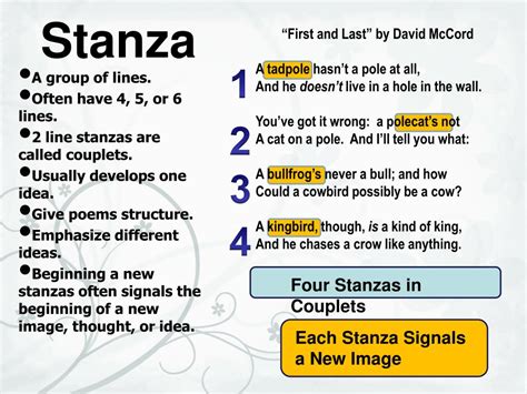 Stanzas serve a range of functions in a poem. PPT - Elements of Poetry PowerPoint Presentation - ID:211511