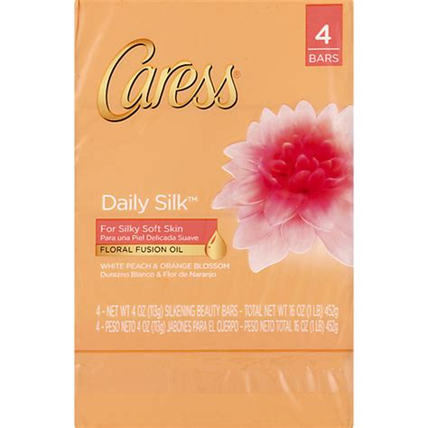 Caress Beauty Bar Soap Daily Silk 375 Oz 4 Bars Stuffing Foodtown
