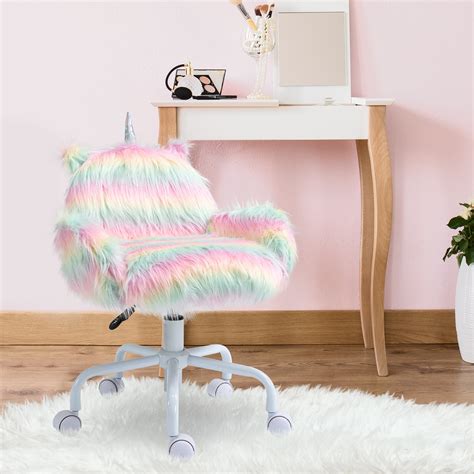 A unicorn ate my homework lavender pencil case. HOMCOM Fluffy Unicorn Office Chair with Mid-Back and ...