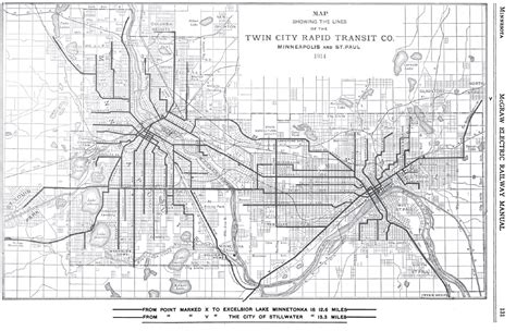 Twin City Rapid Transit Route Map From 1914 Streetsmn