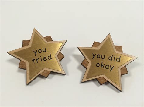 You Tried Star Medal Award Pin