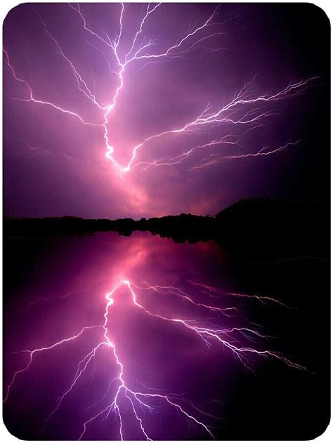 Purple Lightning Storm Lightning Nature Photography