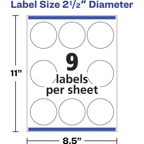 Avery Durable Waterproof Labels 2 5 Diameter 72 Total 2 1 2