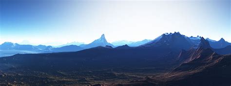 Mountain Alps Landscape Multiple Display Hd Wallpaper Wallpaper Flare