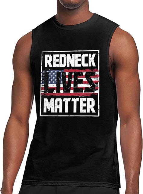 Dhgdws Redneck Lives Matter Mens Tank Top Shirt Black At Amazon Mens