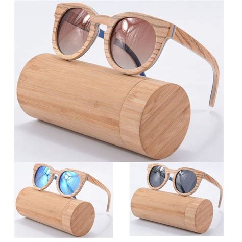 Handmade Bamboo Sunglasses Polarized Wooden Frame Glasses With Wood Case Man New Bamboo