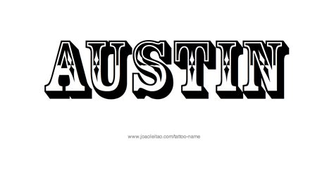 Austin Name Tattoo Designs