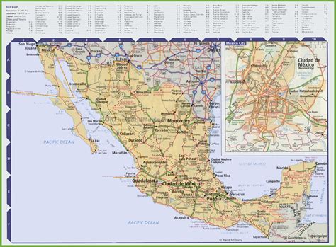 Road Map Of Mexico