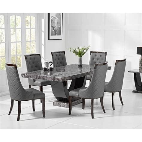 Collection by modern dining tables. Mark Harris Rivilino 170cm Dark Grey Marble Dining Table ...