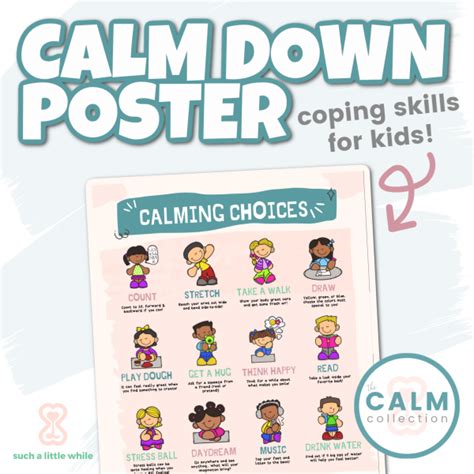 Calm Down Corner Poster Coping Skill Choices For Kids Such A Little