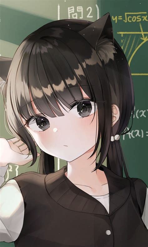 Cute Anime Girl Pfp Black Hair Wallpaperist