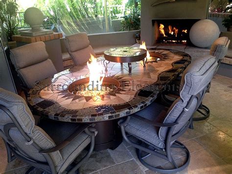 The best fire pit table set for you in 2021. 11 best Mosaic Patio Dining Fire Pit Tables images on ...