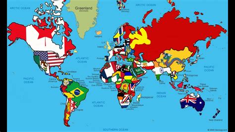 Alternate Flag Map Of The World Youtube