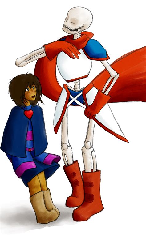 Hymmnetale The Great Papyrus And Frisk By Venusrain On Deviantart