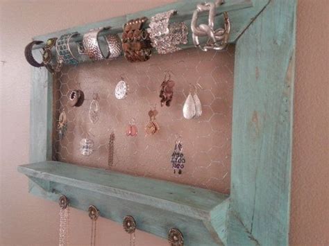 Pallet Jewelry Holder Jewelry Display Rustic Jewelry Organizer In