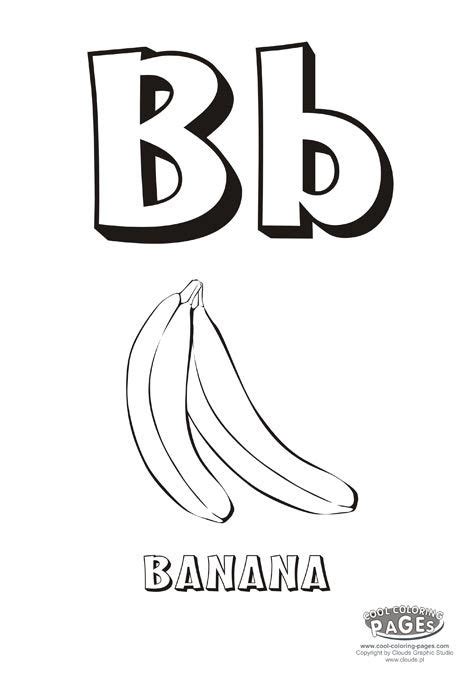 All english coloring pages including this alphabet letter b coloring page can be downloaded and printed. Banana | Letter b coloring pages, Alphabet coloring pages ...