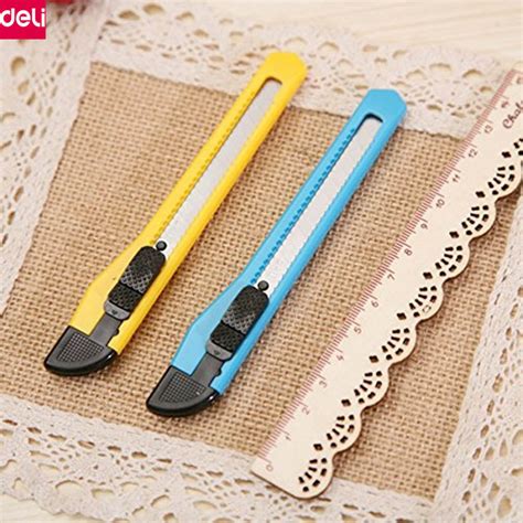 Deli Auto Lock Utility Knife Paper Cutter Knife High Quality Office