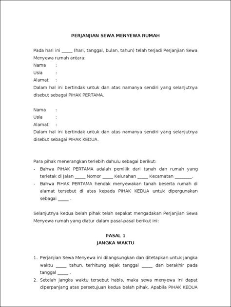 Surat Perjanjian Sewa Menyewa Ruko Lamudi Pdf Document Sexiezpix Web Porn