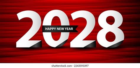 2028 Happy New Year Template 2028 Stock Vector Royalty Free