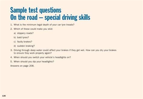 Sample Test Questions On