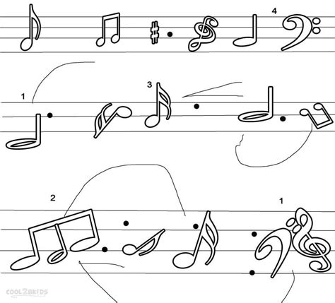 Dibujos De Notas Musicales Gratis Para Colorear Para Colorear Pintar E