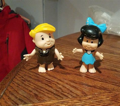 Vintage Flintstone Kids Barney And Betty Rubble Action Figure 325