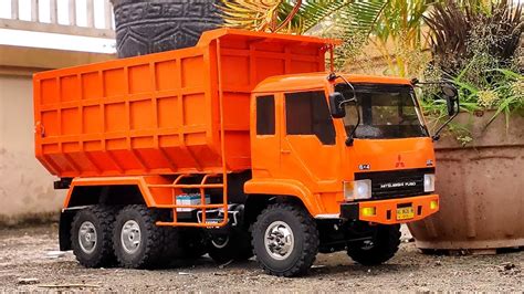 review rc dump truck fuso  indonesia youtube