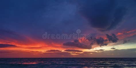 Colorful Sky Sunset On The Beach Stock Image Image Of Sunlight