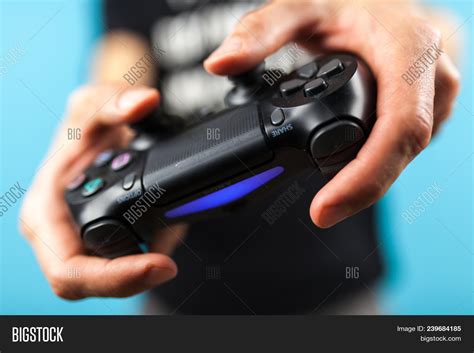 Male Hands Holding Ps4 Image And Photo Free Trial Bigstock