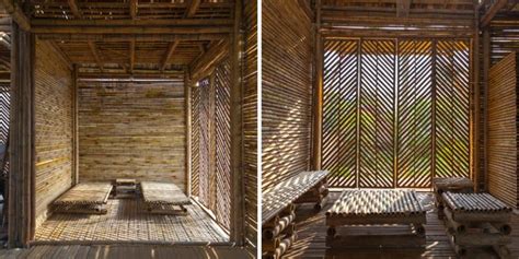 rumah bambu  hangat  tahan banjir