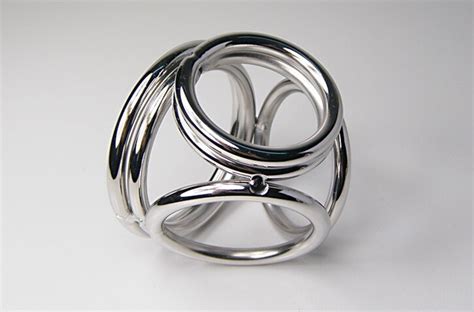 M022 S New Stainless Steel Cock Ring Penis Ring 4pcs 25mm25mm32mm