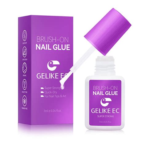 Gelike Ec Strong Adhesive Nail Glue Brush On Nail Glue