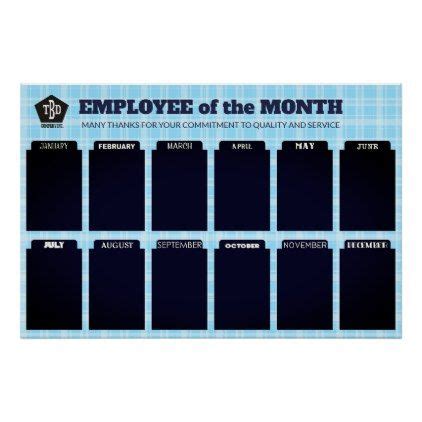 Employee Of The Month Display For X Photos Poster Zazzle X