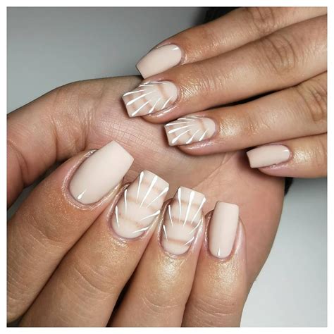 50 beautiful nail designs made with nude polish