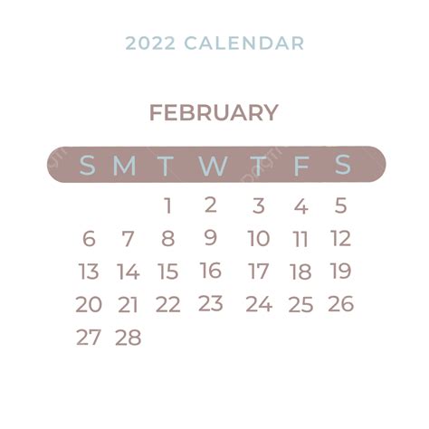 2022 February Calendar Png Vector Psd And Clipart With Transparent