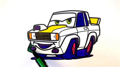 Supercar or truck, pickup or minivan, mercedes or bmw and etc. How to draw a car. VAZ 2105 racing car (cartoon Cars 3 ...