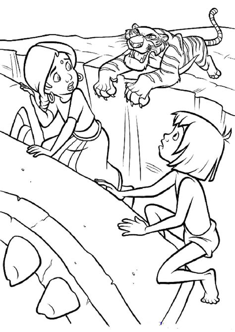 Mowgli sitting on baloo's back. Jungle Book Coloring Pages. Top 100 Images Free Printable