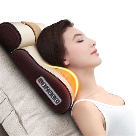 Aust Shiatsu Pillow Massager With Heat Electronic Heat Massage Pillow Deep Kneading Massager