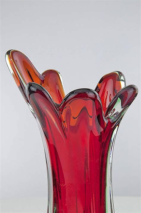 Italian Vintage Green Murano Glass Vase By Flavio Poli 1980s Design Market